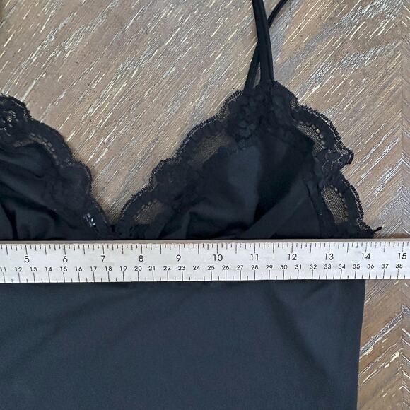 Rampage Y2K Black Lace Trim Sexy Grunge Cami Tank MED 90s Revival Glam Coquette - Picture 8 of 9